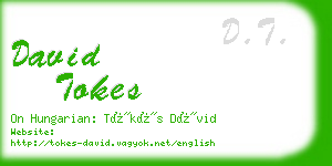 david tokes business card
